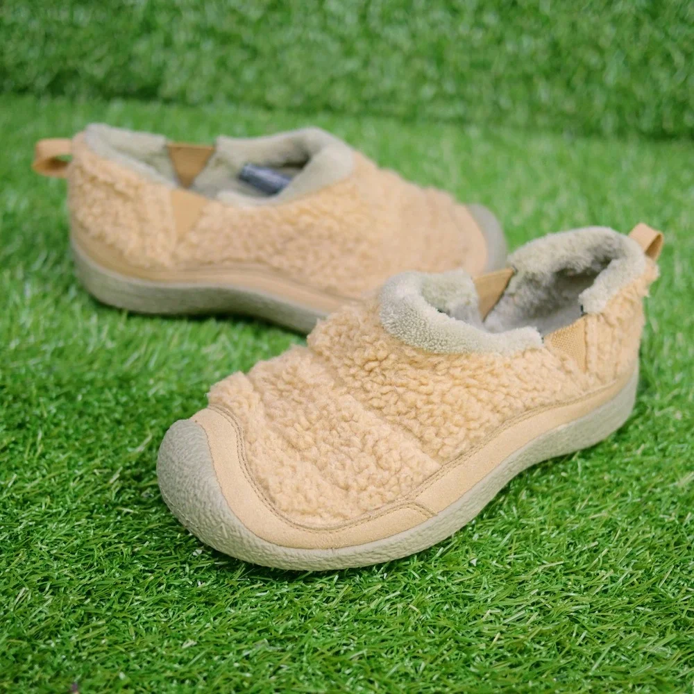 Keen Howser II Slip On Tan Faux Shearling Fleece - Kids Size 1